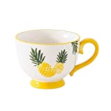 COLiJOL Trofeo 16.23Oz / 480Ml Taza de Porcelana, Taza de Leche de café para Adultos con Mango Aislado con Mango Aislado Vaso para Beber Cerámica Juego de Cerámica Ideal para Jugo Cóctel Agua C